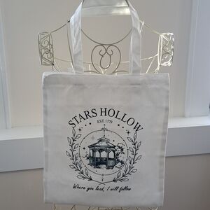 NWOT- Gilmore Girls Stars Hollow " Where You Lead, I Will Follow " Tote Bag.